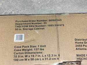 HUSKY 72 in. H x 30 in. W x 18 in. D Steel Tall Garage Cabinet SEE PICS