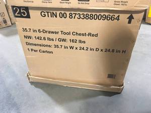 HUSKY 36 in. W 6-Drawer, Deep Tool Chest in Gloss Red SEE PICS