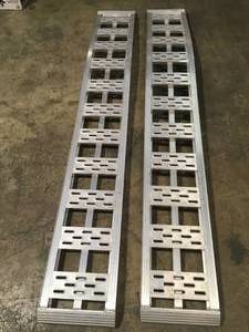 CARGOSMART 12 in. W x 90 in. L Aluminum Fixed Arched Ramp with Treads, 3000 lb. Capacity (Box of 2) SEE PICS
