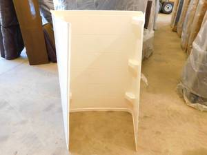 RV Beige Plastic Surround Tub