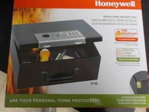 lot 114 image: Honeywell Digital Steel Security Bo...