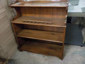 lot 196 image: 4 Shelf Wood Book Case 34 x 12 x 38...