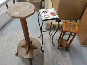lot 206 image: 3 Plant Stands...