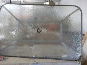 lot 214 image: Patio Table Glass Top 56 x 36 with ...