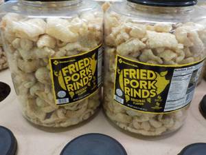 lot 276 image: 2 - 16 oz Jugs Fried Pork Rinds...