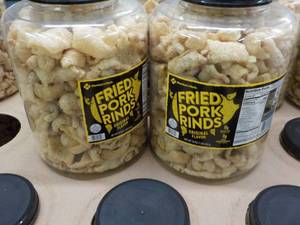 lot 278 image: 2 - 16 oz Jugs Fried Pork Rinds...