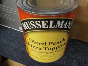 lot 314 image: 7 lb. 2 oz Can Musselmans Diced Pe...