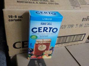 lot 346 image: Case of 16 - 6 oz Certo Pectin...