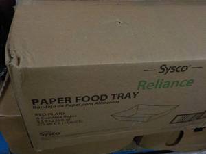 lot 364 image: 1 Case Sysco Reliance Paper Food Tr...