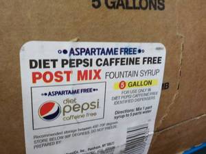lot 366 image: 3 - 5 Gallon Diet Pepsi Caffeine Fr...