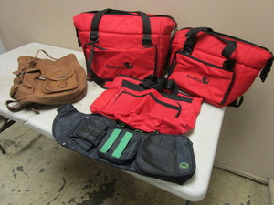 lot 222 image: GAP CROSS-BODY BICYCLE BAG, AMERITAS COOLER BAG SET, CLAVA GENUINE LEATHER BACKPACK