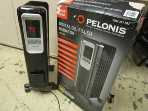 lot 259 image: PELONIS DIGITAL OIL-FILLED RADIATOR HEATER - NEVER USED