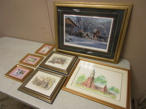 lot 275 image: KIM NORLIENS TREASURED MEMORIES PRINT, FRAMED, COLONIAL WILLIAMSBURG, CHARLESTON S.C. ARTWORK