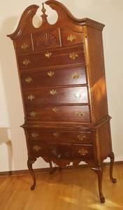 lot 111 image: Gorgeous Tall Boy Dresser by American Craftsman