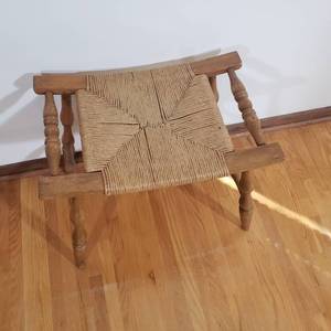 lot 206 image: Woven Twine Seat Stool