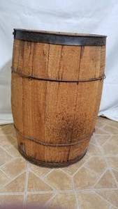 lot 342 image: Vintage Wooden Nail Barrel