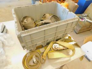 lot 66 image: Grey Bin with Tie Down Straps