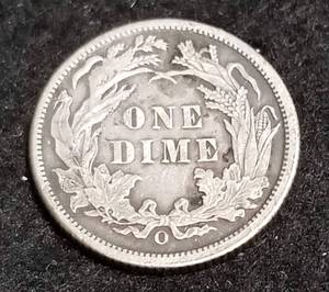 1891-O SEATED LIBERTY DIME XF