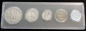 1943 US COIN DATE SET 50C 25C 10C 5C 1C