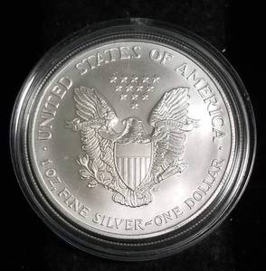 1999 AMERICAN SILVER EAGLE 1 TROY OZ. .999 FINE SILVER IN AIRTITE