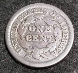 1847 US BRAIDED HAIR LARGE CENT