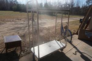 lot 13 image: U -Boat Metal Wheeled Freight Cart