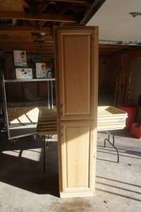 lot 33 image: Vertical Wood PantryLinen Cabinet