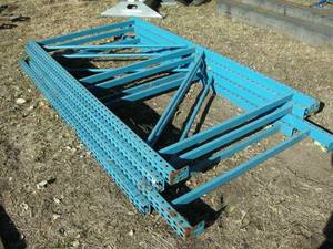 lot 26 image: 4 - 48 x 8 Pallet Racking End Pieces