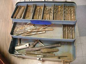 lot 87 image: Toolbox with Drill Bits and ChiselsPunches