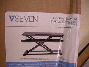 lot 96 image: Seven Sit-Stand Essential Desktop Workstation