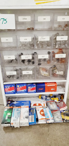 Napa Wall-Mount Lamp Sorter Rack Full Of Misc Automotive Bulbs