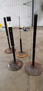 Set Of (4) H.D. Weighted Base Steel Sign Frames