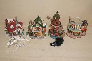 lot 31 image: Christmas Village Pieces