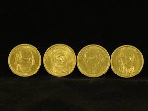 lot 44 image: (4) 2007-D Presidential Dollar Coins