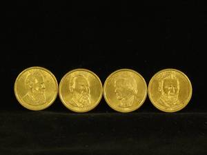 lot 47 image: (4) 2011-D Presidential Dollar Coins