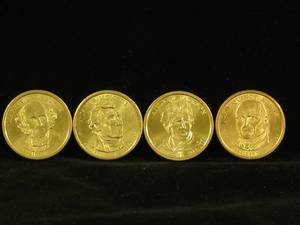 lot 48 image: (4) 2008-D Presidential Dollar Coins