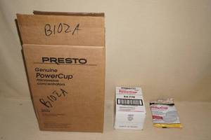 lot 140 image: Case of Presto Power Cups Microwave Concentrators