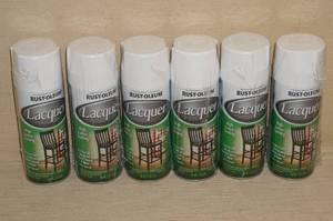 lot 159 image: 6 Cans of White Rust-Oleum Spray Paint