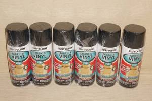 lot 161 image: 6 Cans of Black Rust-Oleum Spray Paint