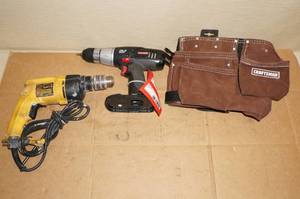 lot 194 image: 2 Drills, Tool Belt