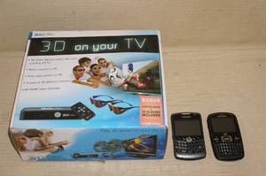 lot 198 image: 3D TV Kit, 2 Cell Phones