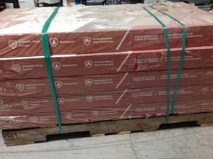 lot 8 image: Pallet with 19 cases of Pergo Outlast Waterproof Vienna Oak 10 mm T x 7.48 in. W x 47.24 in. L Laminate Flooring (19.63 sq. ft.  case) not used
