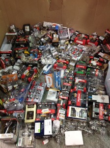 lot 11 image: Large Lot with assorted Door hardware various models brands conditions varies open pkgs