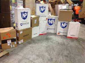 lot 18 image: Pallet with assorted Furnace Filters various sizes not used