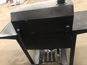 lot 44 image: Royal Gourmet 24 in. BBQ Charcoal Grill in Black with 2-Side Table No used whit damage please review the photos