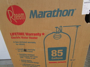lot 31 image: (New) Rheem Marathon 85 gal Water Heater
