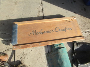 lot 55 image: Grease Guns, Creeper, Oil Cans, Winter Front