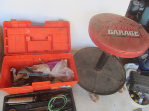 Mechanics stool, toolbox, adjustabl...