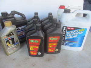 Auto fluid 9 qts 5W30 oil, two 50...