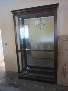 China cabinet, side entry, lighted,...